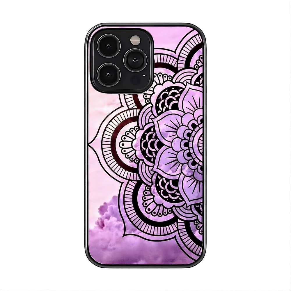 Banarsi Purple Saree Glass Case